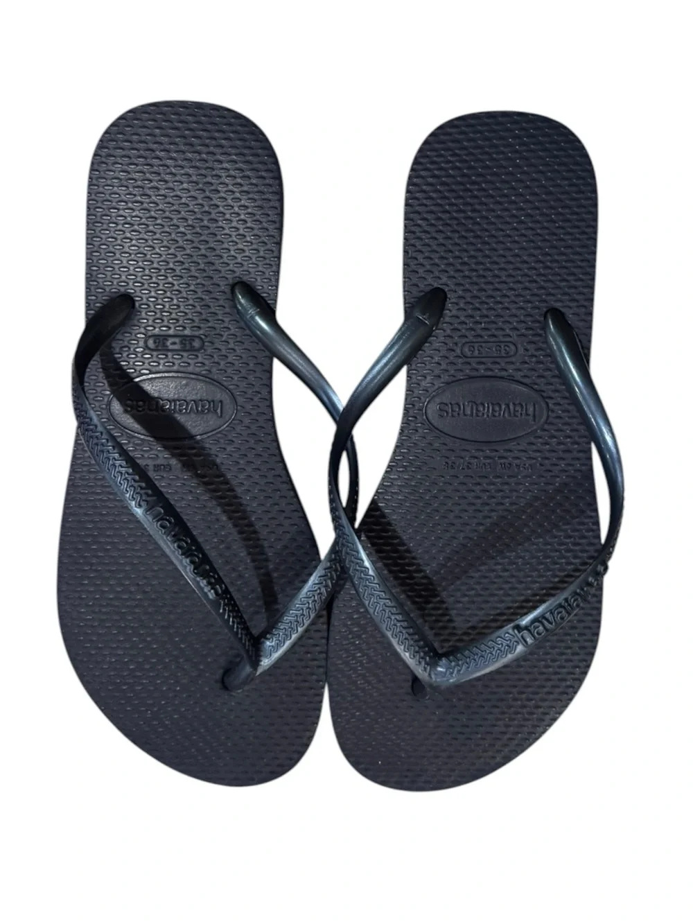 Havaianas Slim Flip Flops in Navy Black
